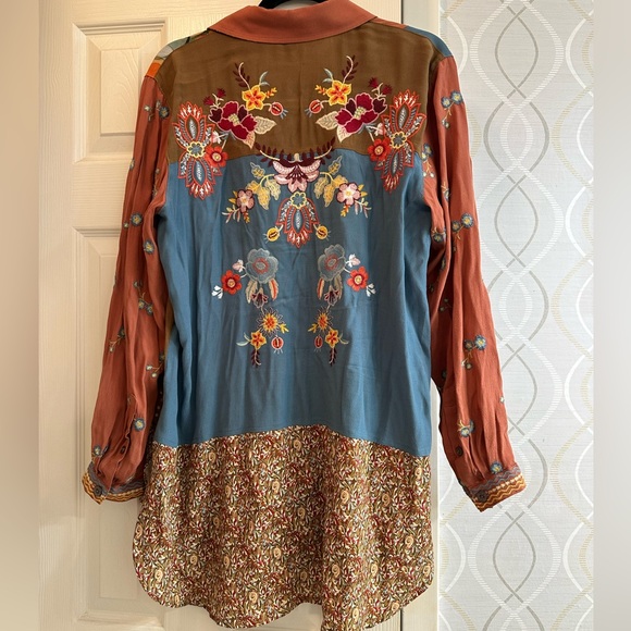 John Mark Multicolor Embroidered Shirt - Picture 2 of 4